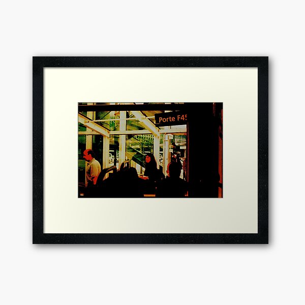PARIS AIRPORT, PORTE F45 by REKHA IYERN FE RECORDS CANADA Framed Art Print