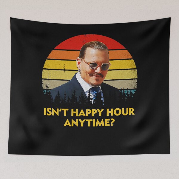 Item preview, Isn't Happy Hour Anytime Justice For Johnny designed and sold by LaroweDaniel.