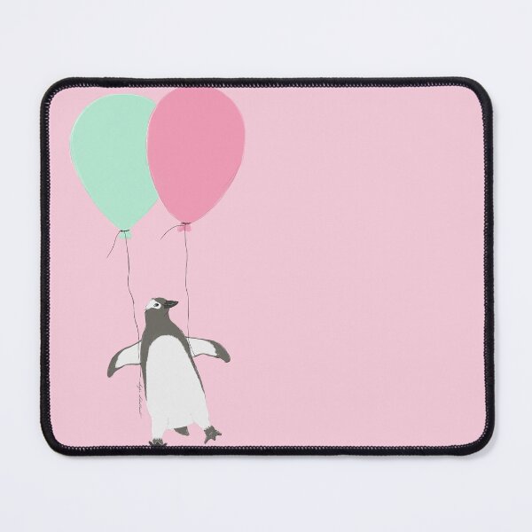 Item preview, pinguin flying away with balloons - baby illustration designed and sold by studioMoSa.