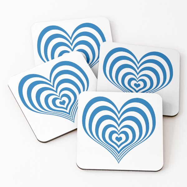 Item preview, Bright Blue and White Heart Pattern designed and sold by RhubarbMyrtle.