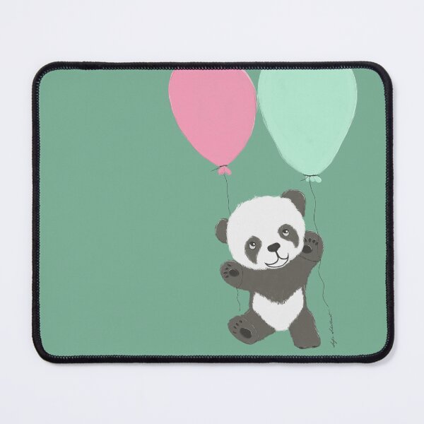 Item preview, little panda flying away with balloons - baby illustration designed and sold by studioMoSa.
