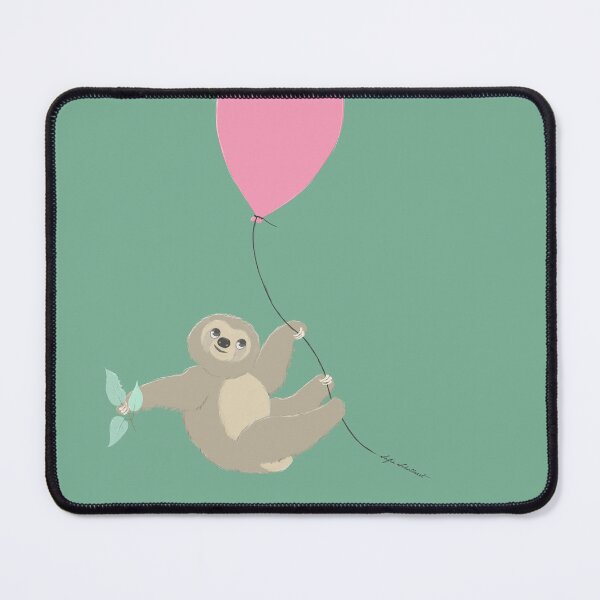 Item preview, little sloth flying away with balloons - baby illustration designed and sold by studioMoSa.