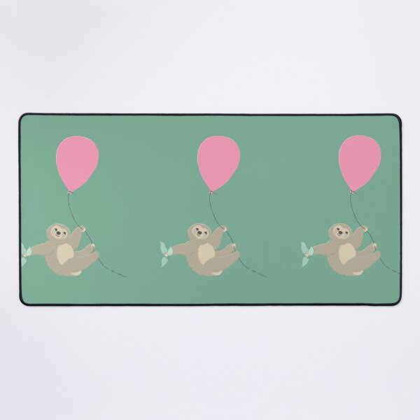 Item preview, little sloth flying away with balloons - baby illustration designed and sold by studioMoSa.