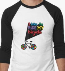 I like to ride my bicycle Men's Baseball ¾ T-Shirt