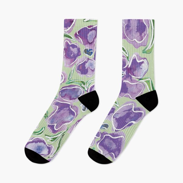 Item preview, Big Purple Flowers designed and sold by RhubarbMyrtle.