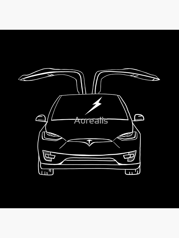 "Tesla Model X art" Poster for Sale by Aurealis Redbubble