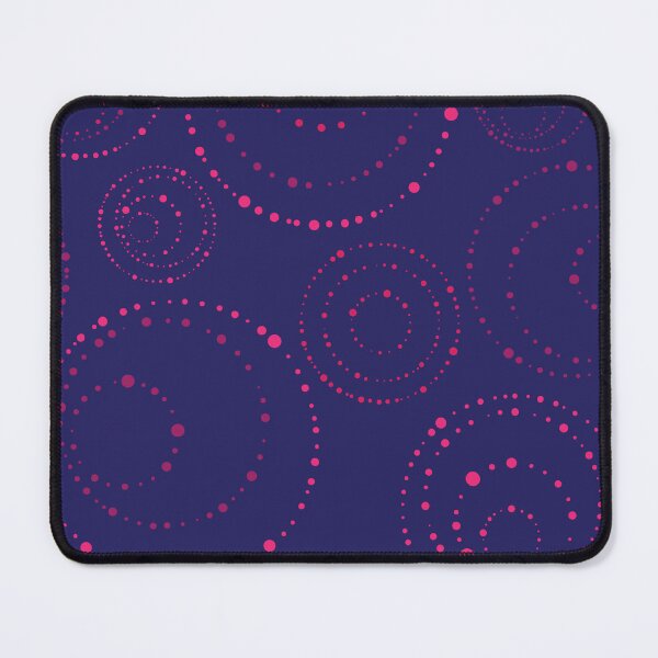 Item preview, eclectic purple and pink dots on a blue backdrop designed and sold by studioMoSa.