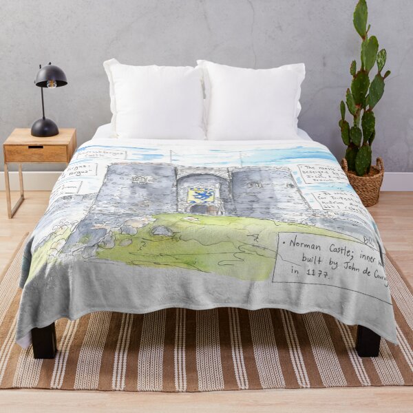 Item preview, Carrickfergus Castle illustration Northern Ireland  designed and sold by DebTheZeb.