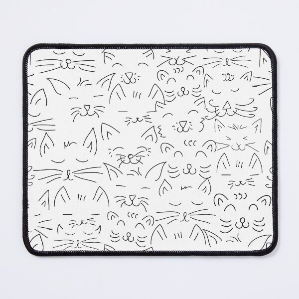 Item preview, stylish cat faces black and white designed and sold by studioMoSa.