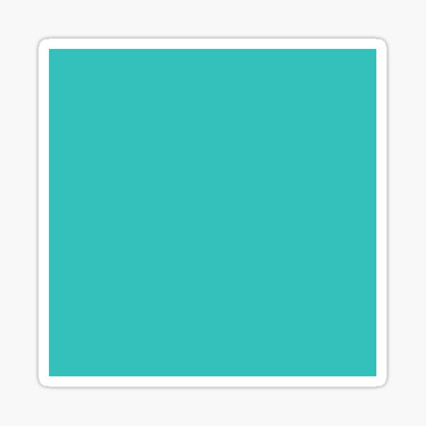 Solid teal Sticker