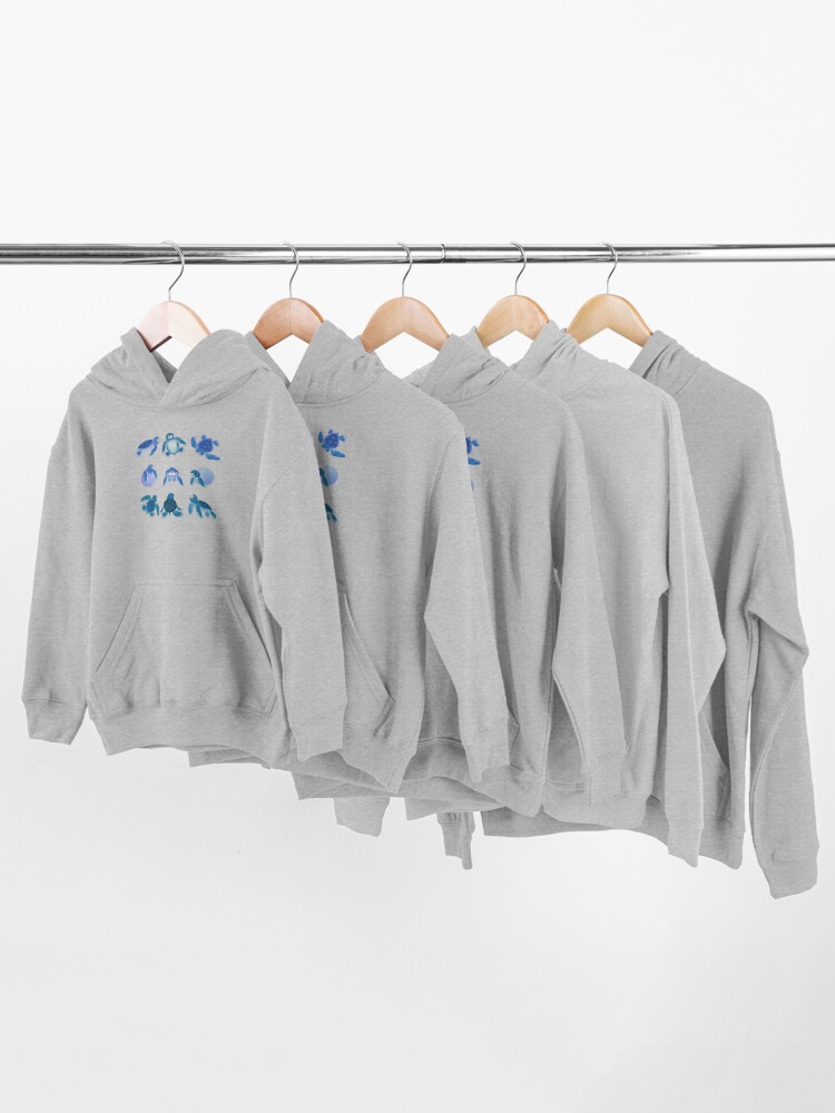 Alternate view of Baby sea turtles Kids Pullover Hoodie