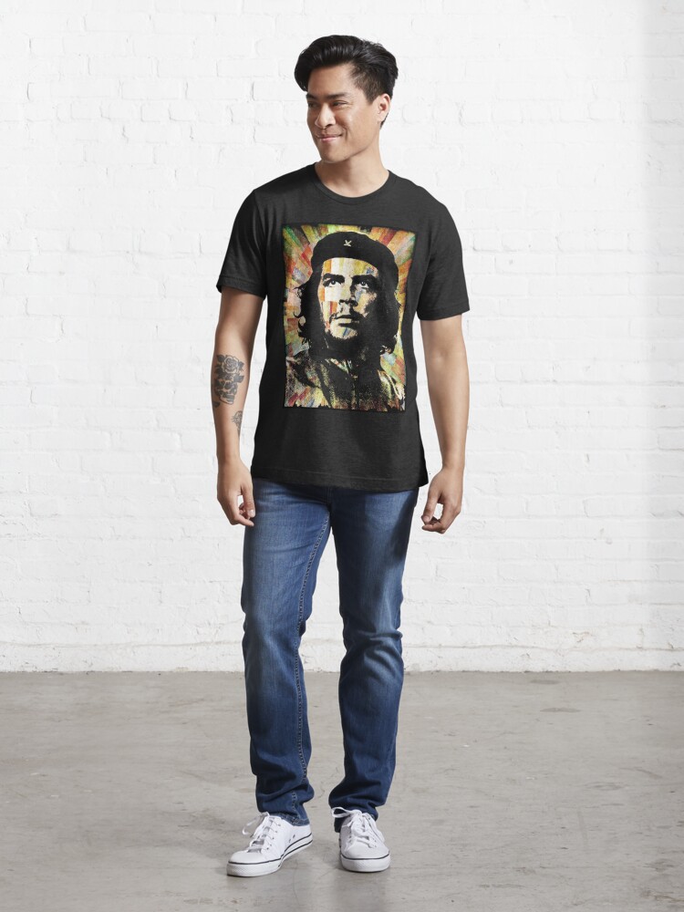 Che Guevara oil painting short sleeve black T-shirt –