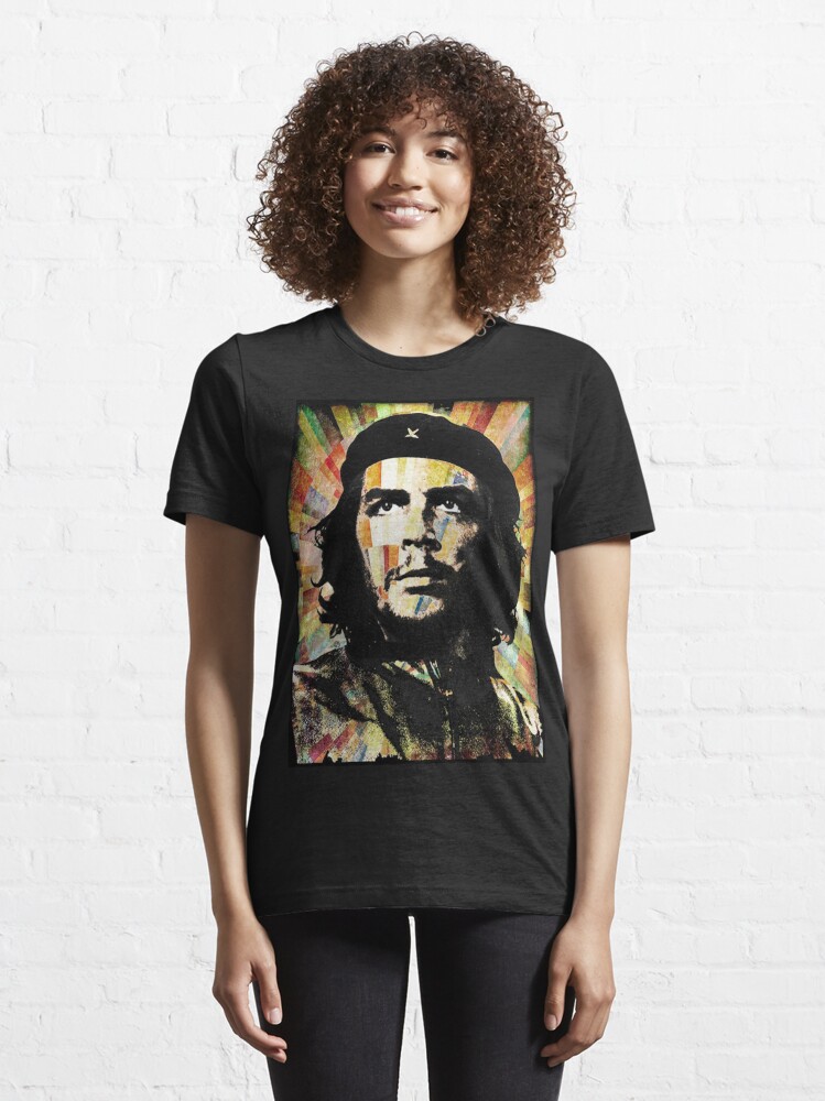 Che Guevara oil painting short sleeve black T-shirt –