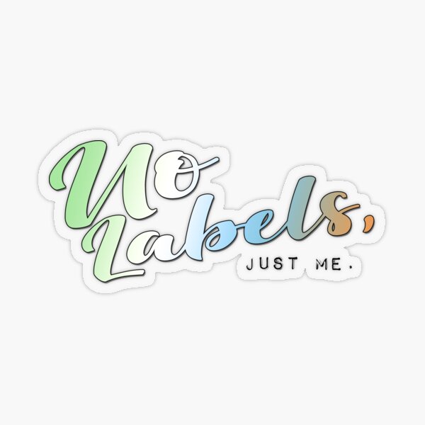 No labels, just me. (Unlabeled flag colors) Transparent Sticker