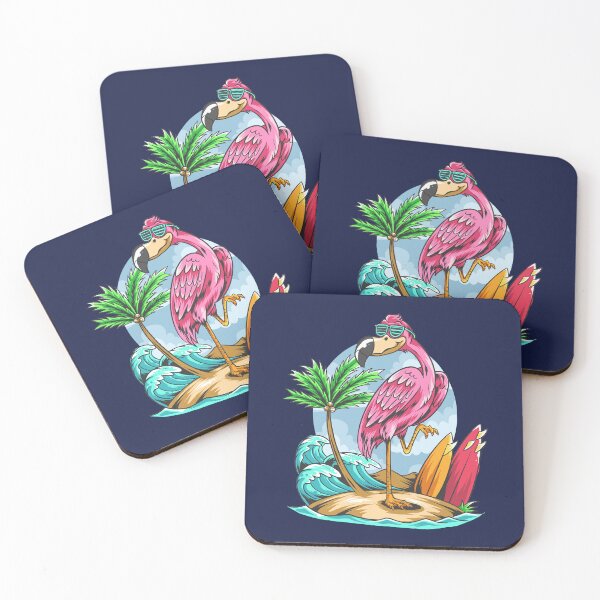 Item preview, Summer pink flamingo graphic design designed and sold by Sneh Universe.