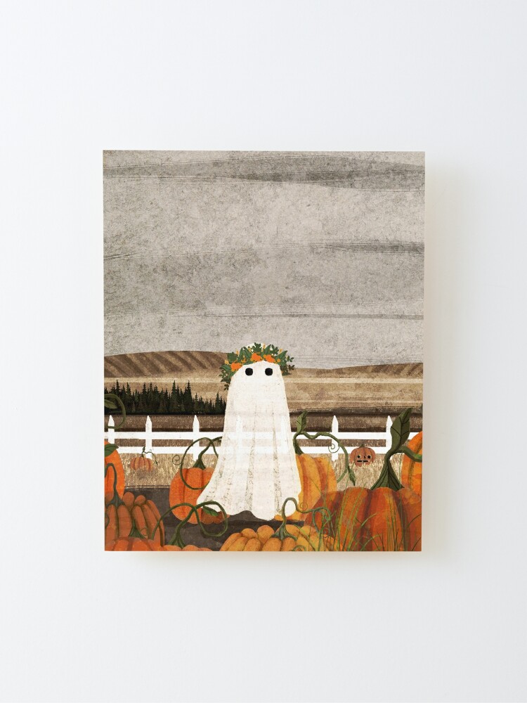 Alternate view of There's a Ghost in the Pumpkins Patch Again... Mounted Print
