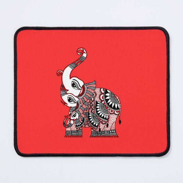 Item preview, Dada Daddy Dad Bruh - Madhubani painting Elephants - Father's Day gift - 2022 - Indian folk Art designed and sold by ShrutiCreates.