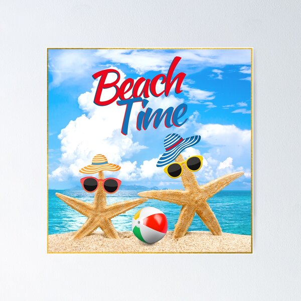 Item preview, Hora de la playa Vacaciones de verano Estrellas de mar Vacaciones divertidas designed and sold by luvvvvvit.