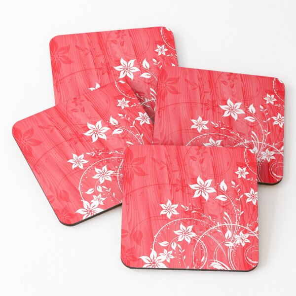 Item preview, Elegant Floral Art - White Red designed and sold by Tshirtstory.