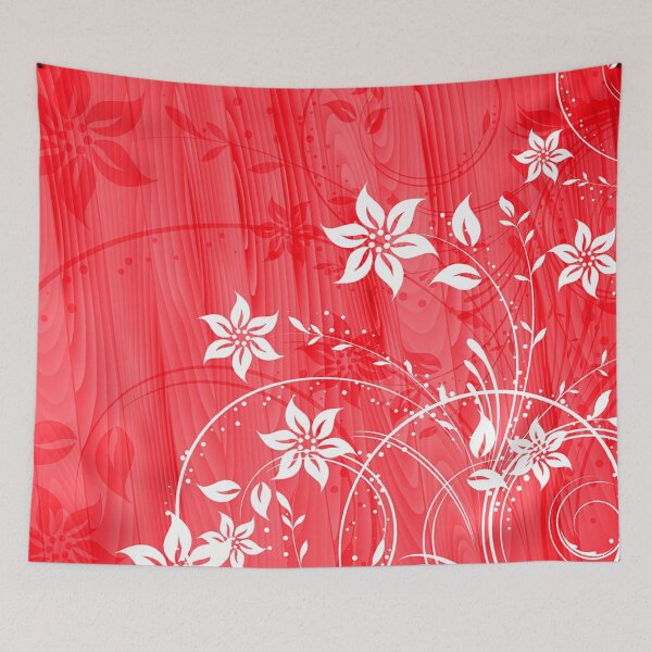 Item preview, Elegant Floral Art - White Red designed and sold by Tshirtstory.
