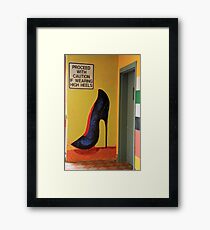 Warning!!! Framed Print