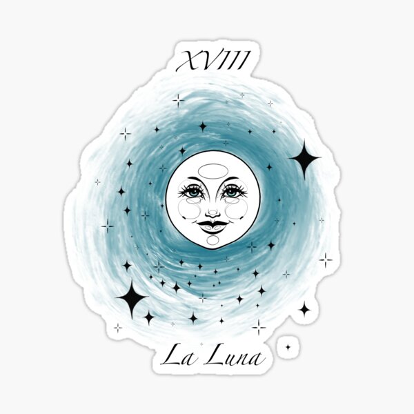  RQH Trading Tarot Card - The Moon Sticker Bumper Vinyl Decal  5'', RQH-SKTON-STICKERS-073