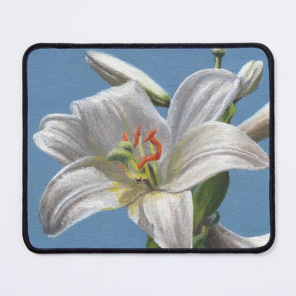 Item preview, White lily flower designed and sold by savousepate.