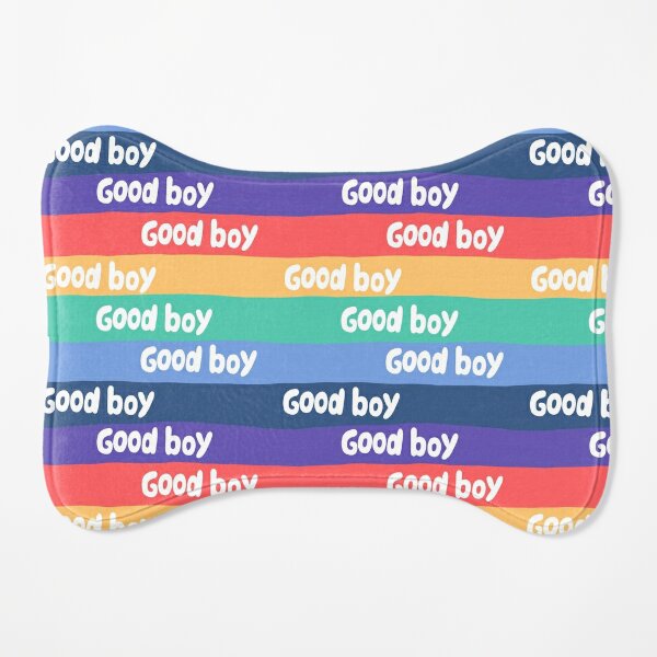 Good boy rainbow pattern Dog Mat