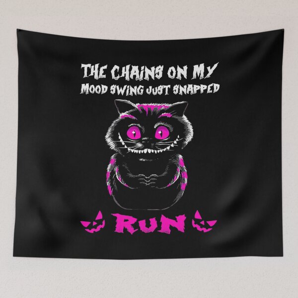 Item preview, The Chains On My Mood Swing Just Snapped Creepy Cat Smiling designed and sold by HardiKel.