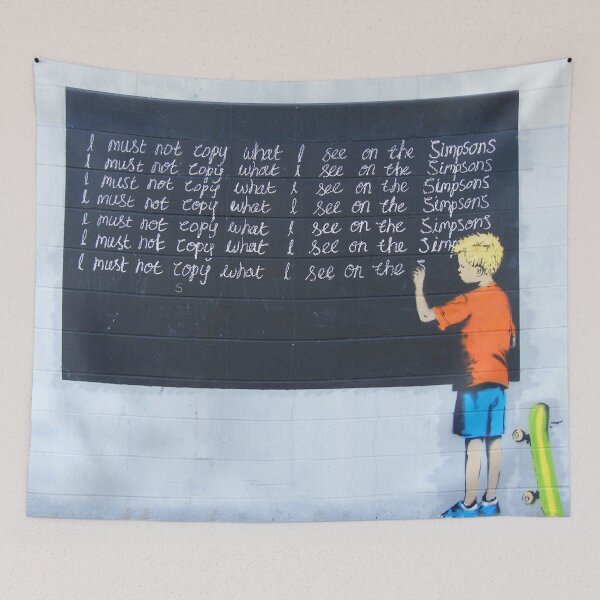 Item preview, Banksy - I Must Not Copy - Writing Lines designed and sold by Teecha.
