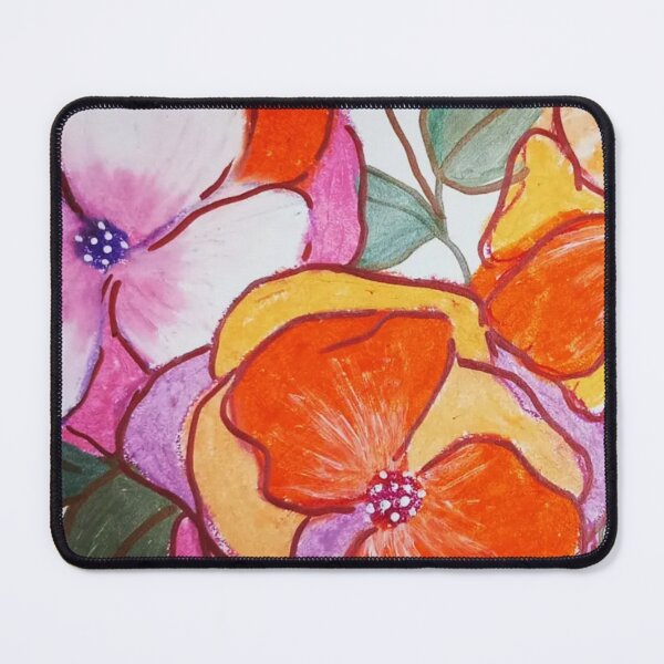 Item preview, Orangish Pink Large Floral Print Design designed and sold by Dream Bloom Gallery.