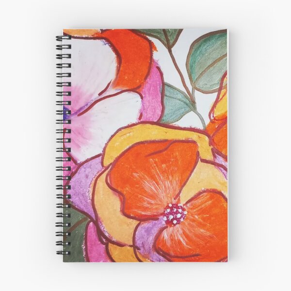 Item preview, Orangish Pink Large Floral Print Design designed and sold by Dream Bloom Gallery.