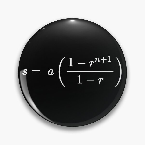 Item preview, geometric sum formula dark version designed and sold by NoetherSym.