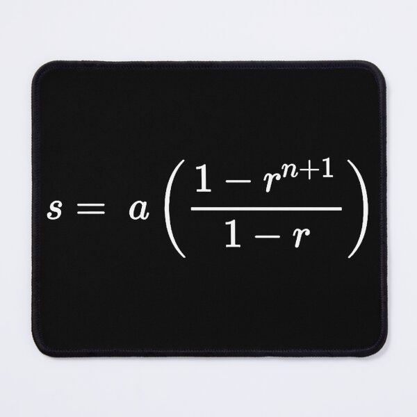 Item preview, geometric sum formula dark version designed and sold by NoetherSym.