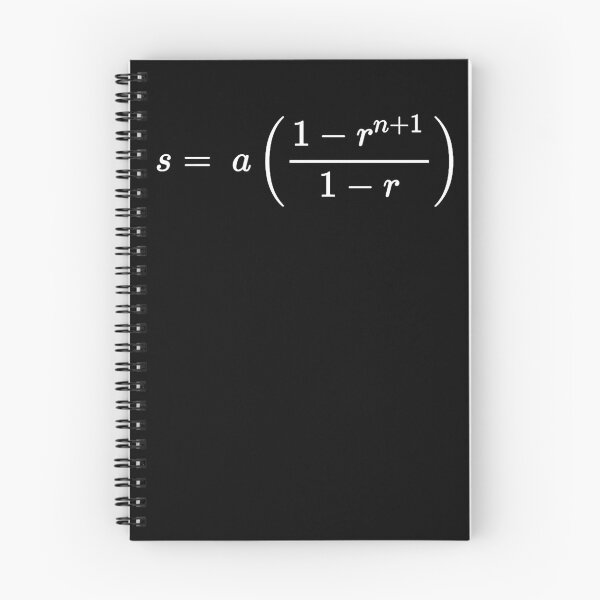 Item preview, geometric sum formula dark version designed and sold by NoetherSym.