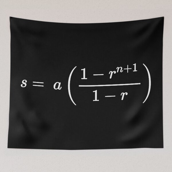 Item preview, geometric sum formula dark version designed and sold by NoetherSym.
