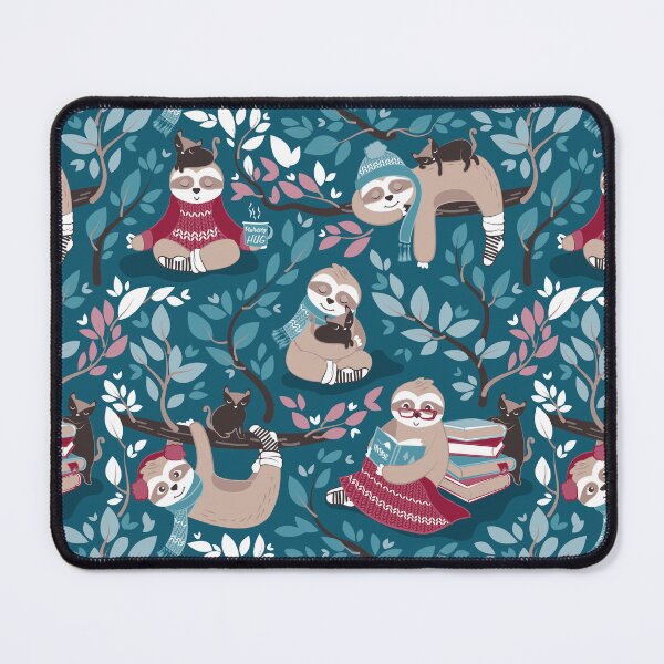 Item preview, Hygge sloth // turquoise and red designed and sold by SelmaCardoso.