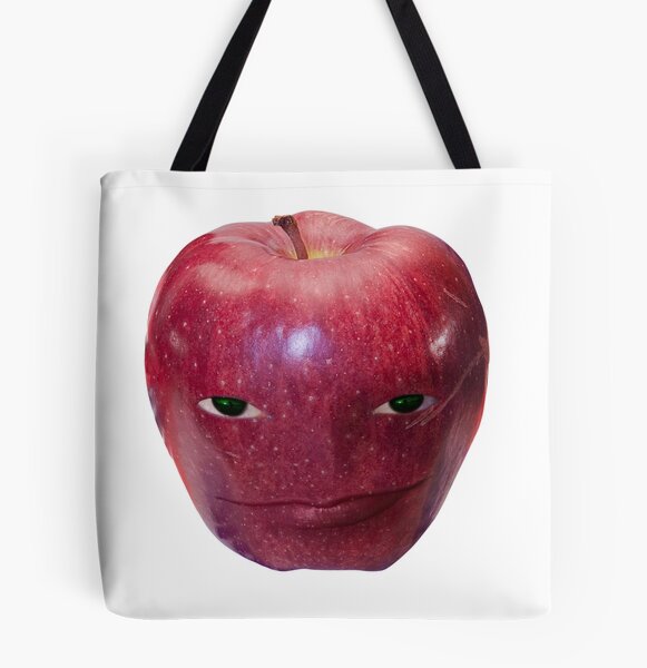 wapple / Apple With A Face Tote Bag for Sale by Borg219467