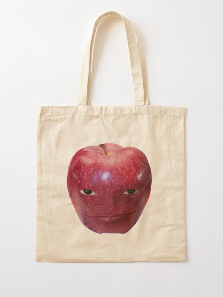 wapple / Apple With A Face Tote Bag for Sale by Borg219467