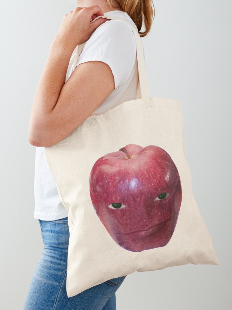 wapple / Apple With A Face Tote Bag for Sale by Borg219467