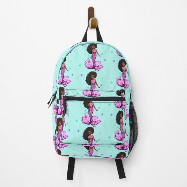 Item preview, Mermaid gifts top 10 Coco the Magical rainbow mermaid with brown eyes, flowing Afro hair and caramel brown skin - light background designed and sold by Artonmytee.
