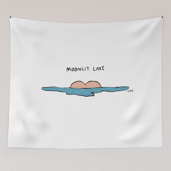 Item preview, Moonlit Lake (Limited time sale) designed and sold by WhenPigsSwim.
