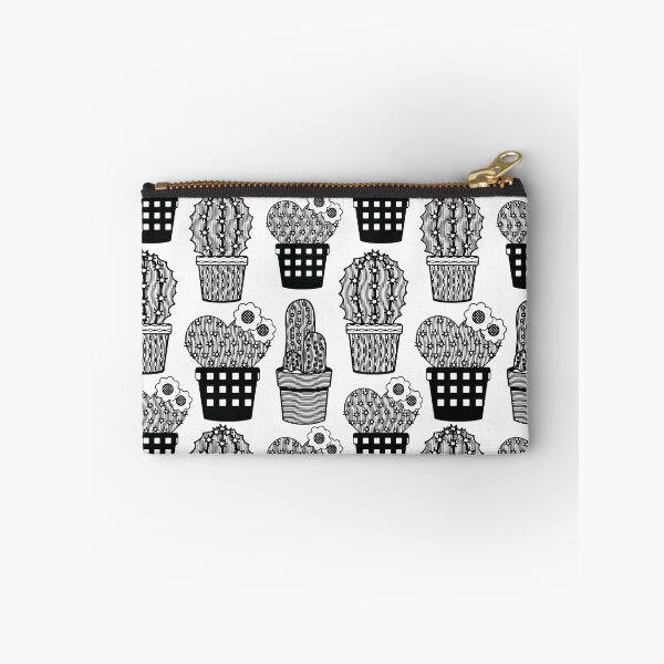 Item preview, Black and White Cactus Succulents Seamless Pattern  designed and sold by dass-art.