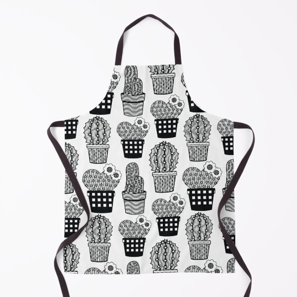 Item preview, Black and White Cactus Succulents Seamless Pattern designed and sold by dass-art.