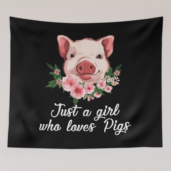 Item preview, Just a girl who loves pigs cute  designed and sold by DominichNailah.