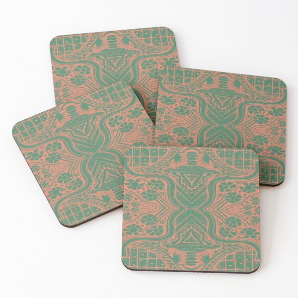 Item preview, floral geometric hybrid in muted colours designed and sold by Nickdavisinghe.
