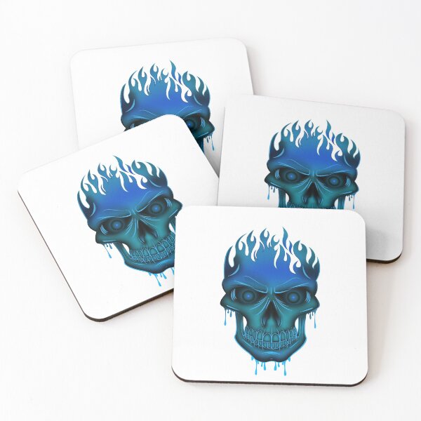 Item preview, Flame Skull - Blue designed and sold by Adamzworld.