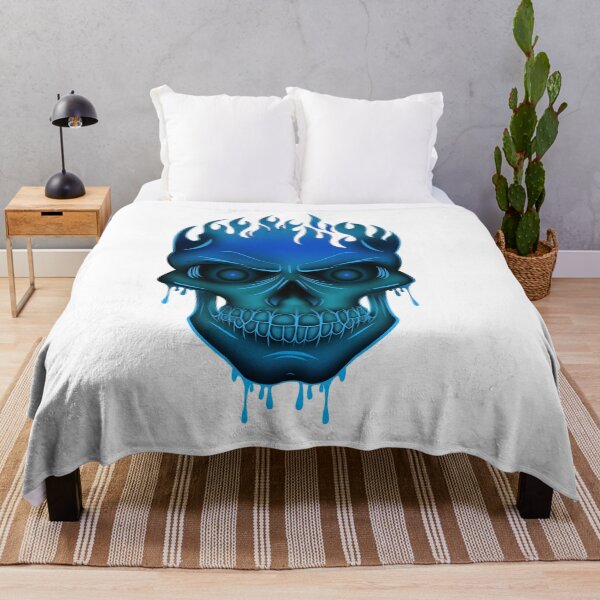 Item preview, Flame Skull - Blue designed and sold by Adamzworld.