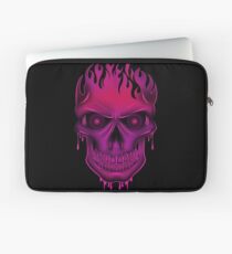 Flame Skull - Hot Pink (2) Laptop Sleeve
