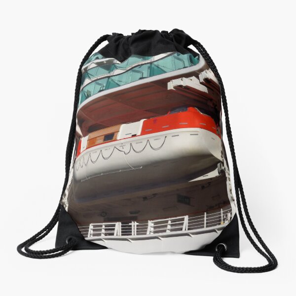 Cruise Ship Lifeboats Drawstring Bag
